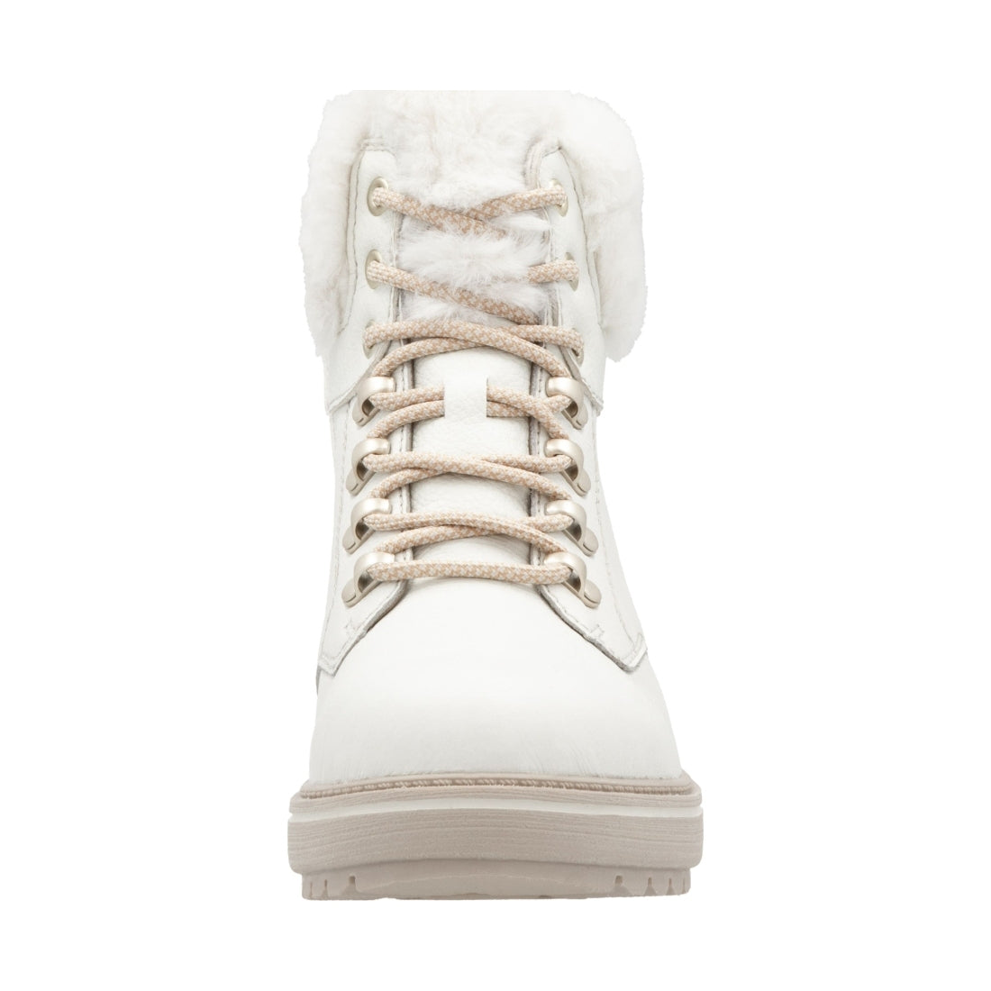 white casual closed ladies mid height boots