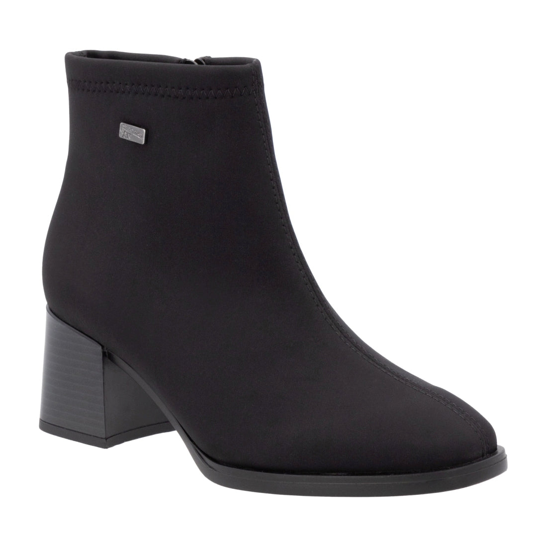 black elegant closed ladies mid height boots