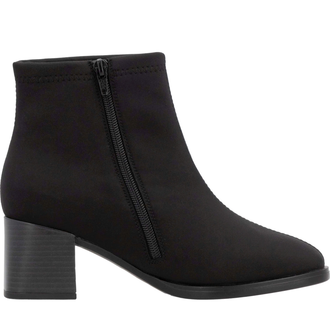 black elegant closed ladies mid height boots