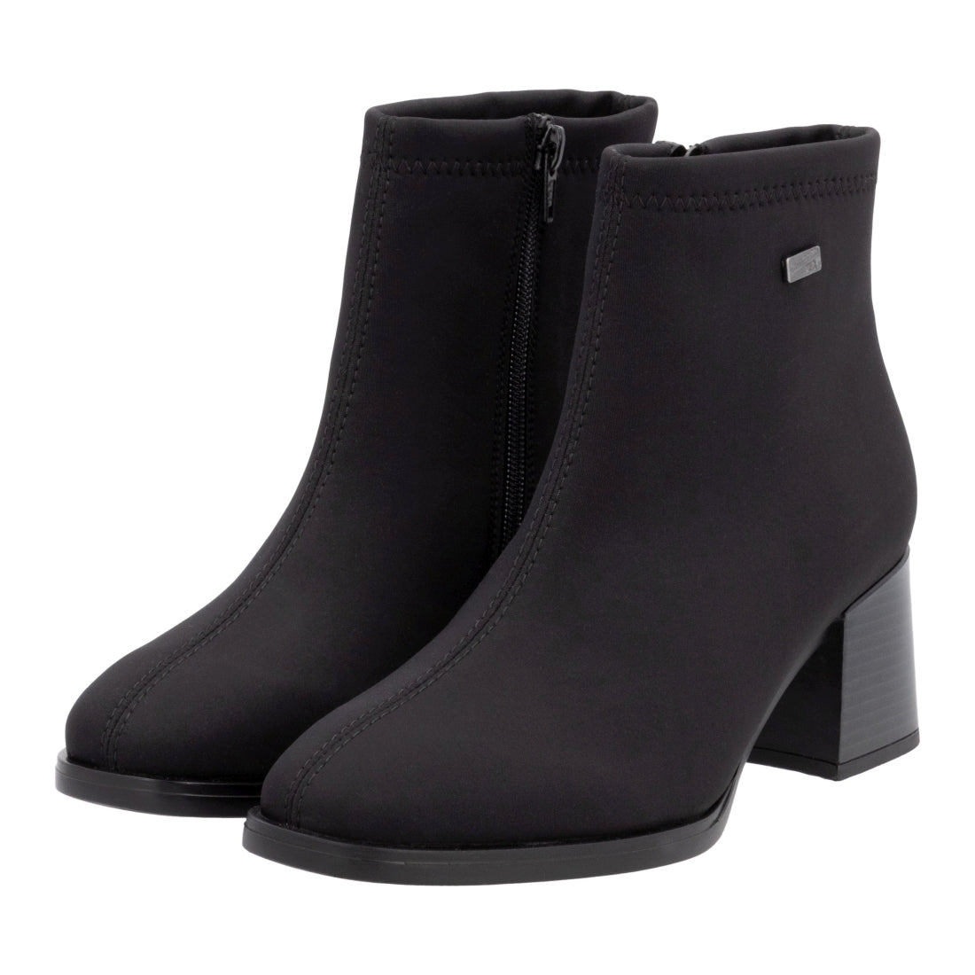 black elegant closed ladies mid height boots