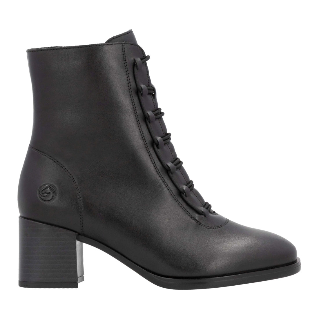 black elegant closed ladies mid height boots