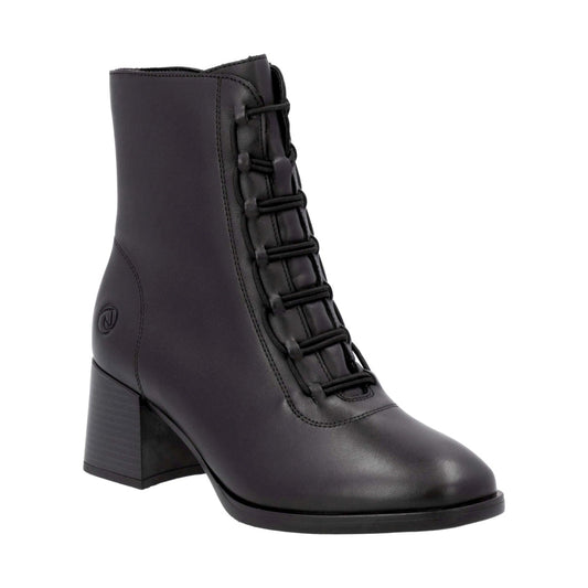 black elegant closed ladies mid height boots