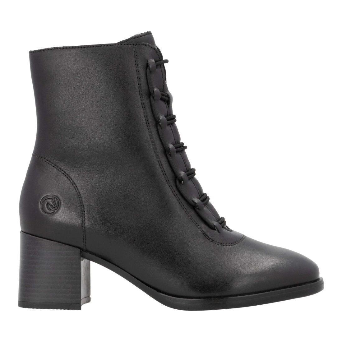 black elegant closed ladies mid height boots