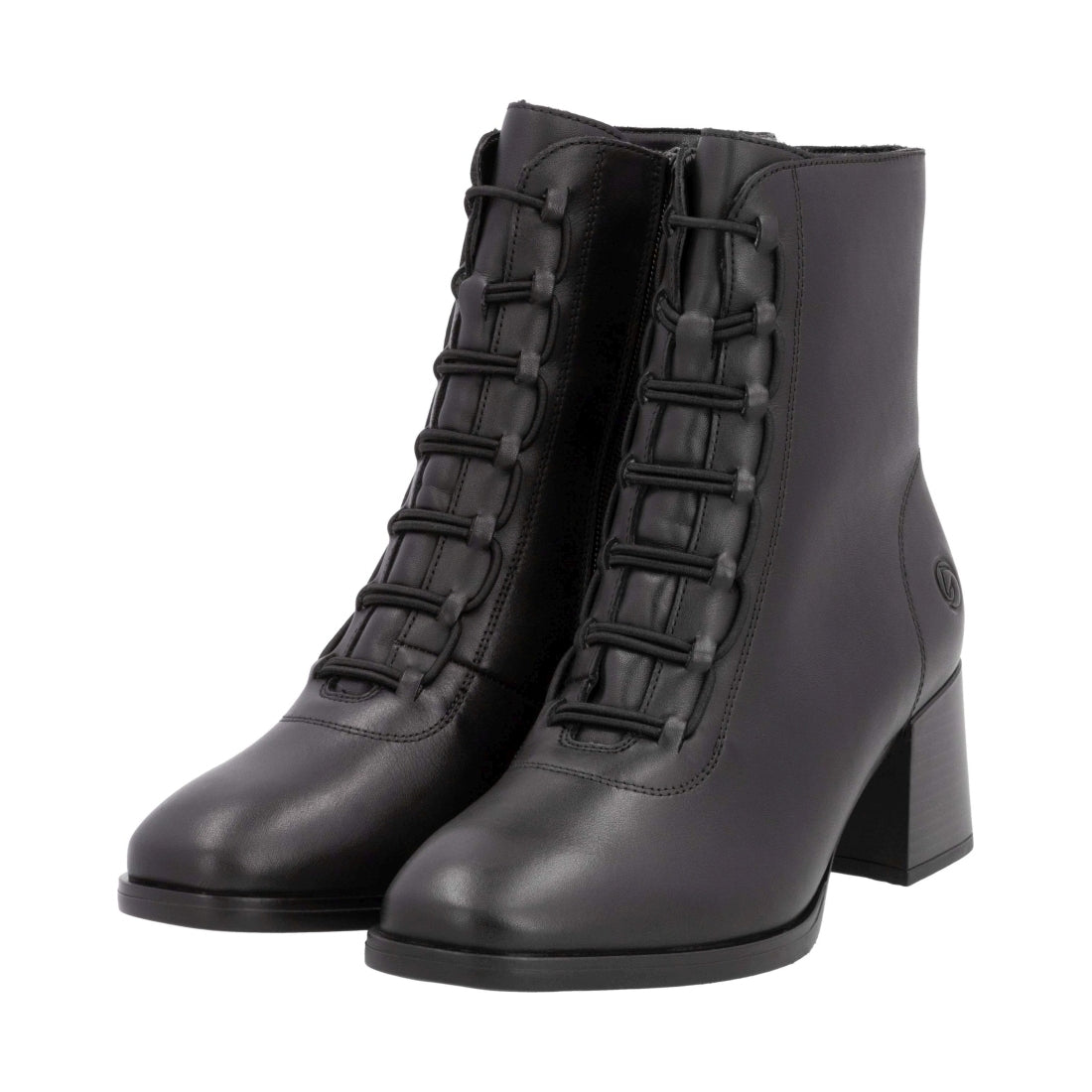 black elegant closed ladies mid height boots