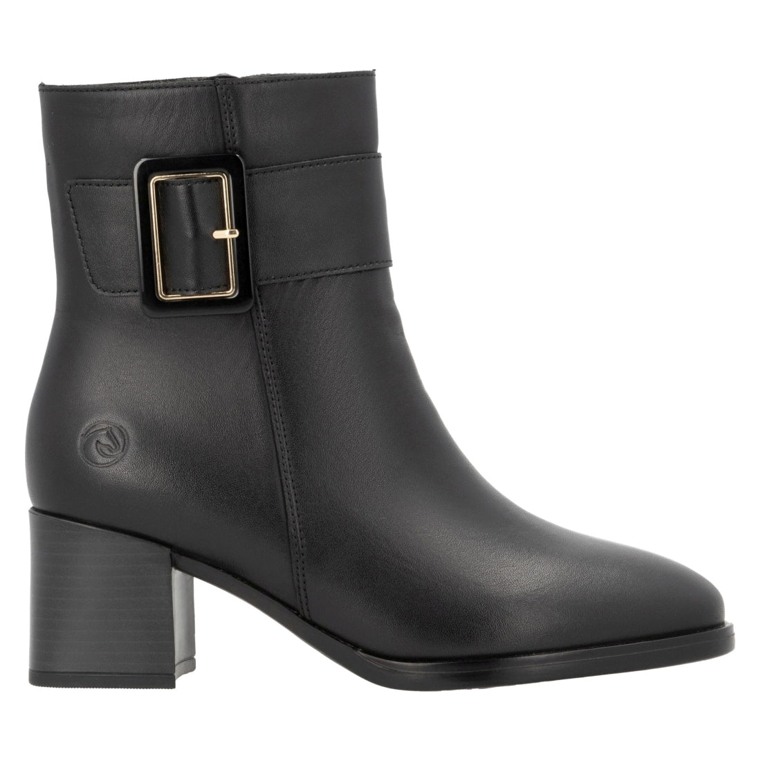 black elegant closed ladies mid height boots