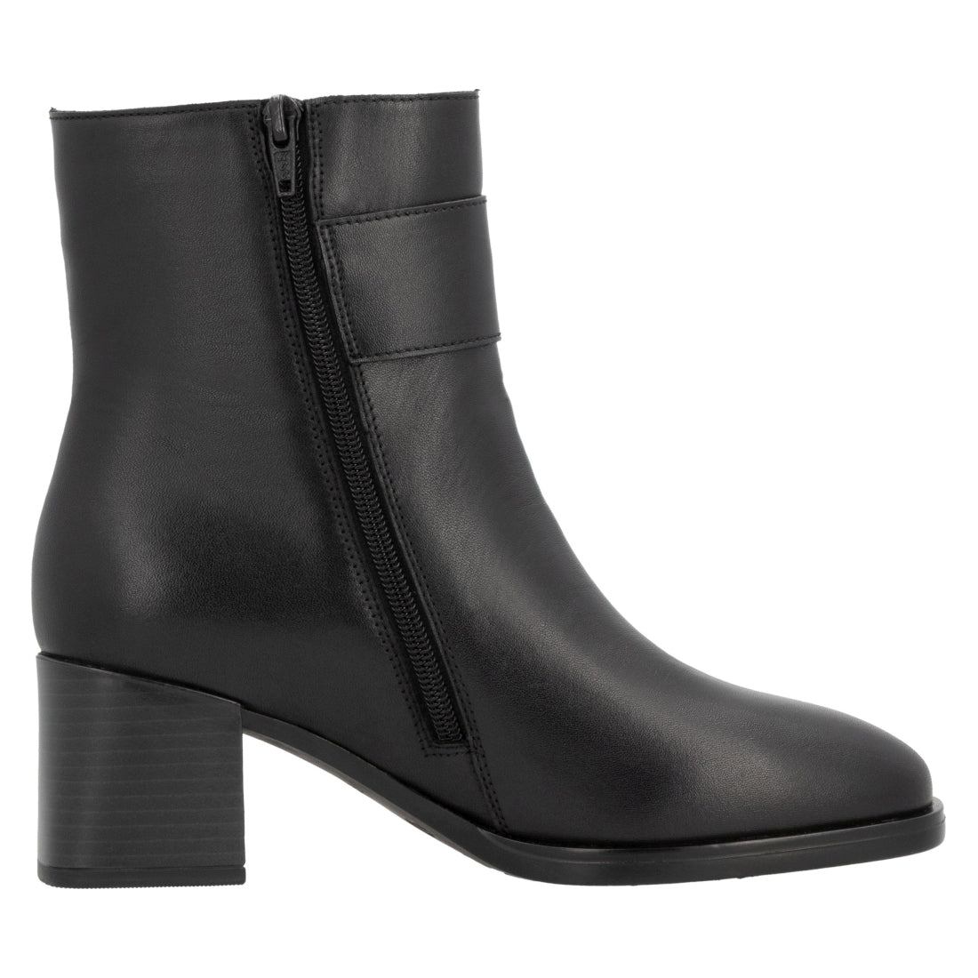 black elegant closed ladies mid height boots