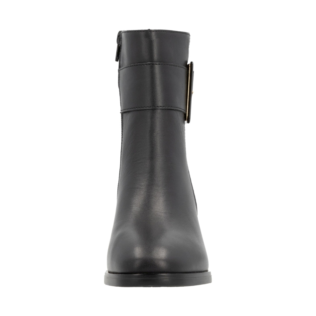 black elegant closed ladies mid height boots