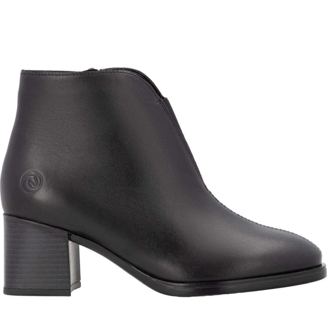 black elegant closed ladies mid height boots