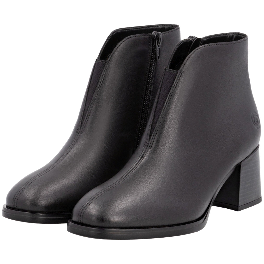 black elegant closed ladies mid height boots