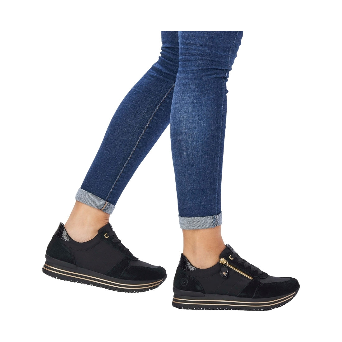 black casual closed ladies shoes