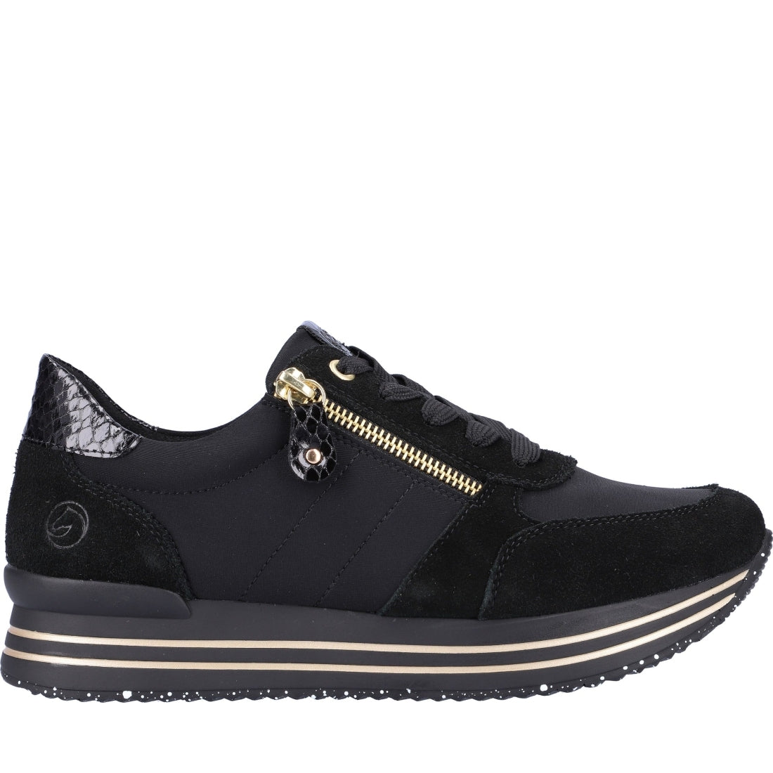 black casual closed ladies shoes