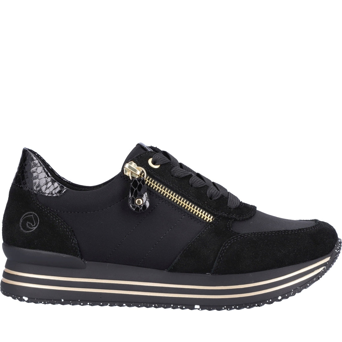 black casual closed ladies shoes