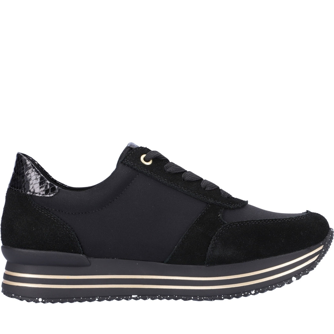 black casual closed ladies shoes