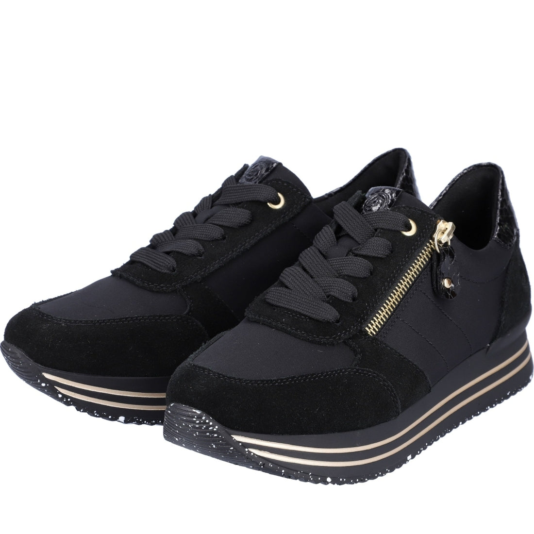 black casual closed ladies shoes