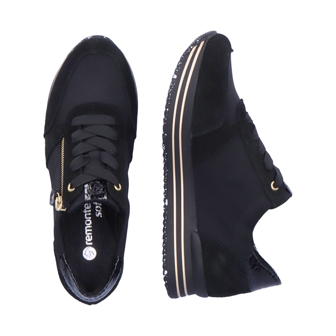 black casual closed ladies shoes