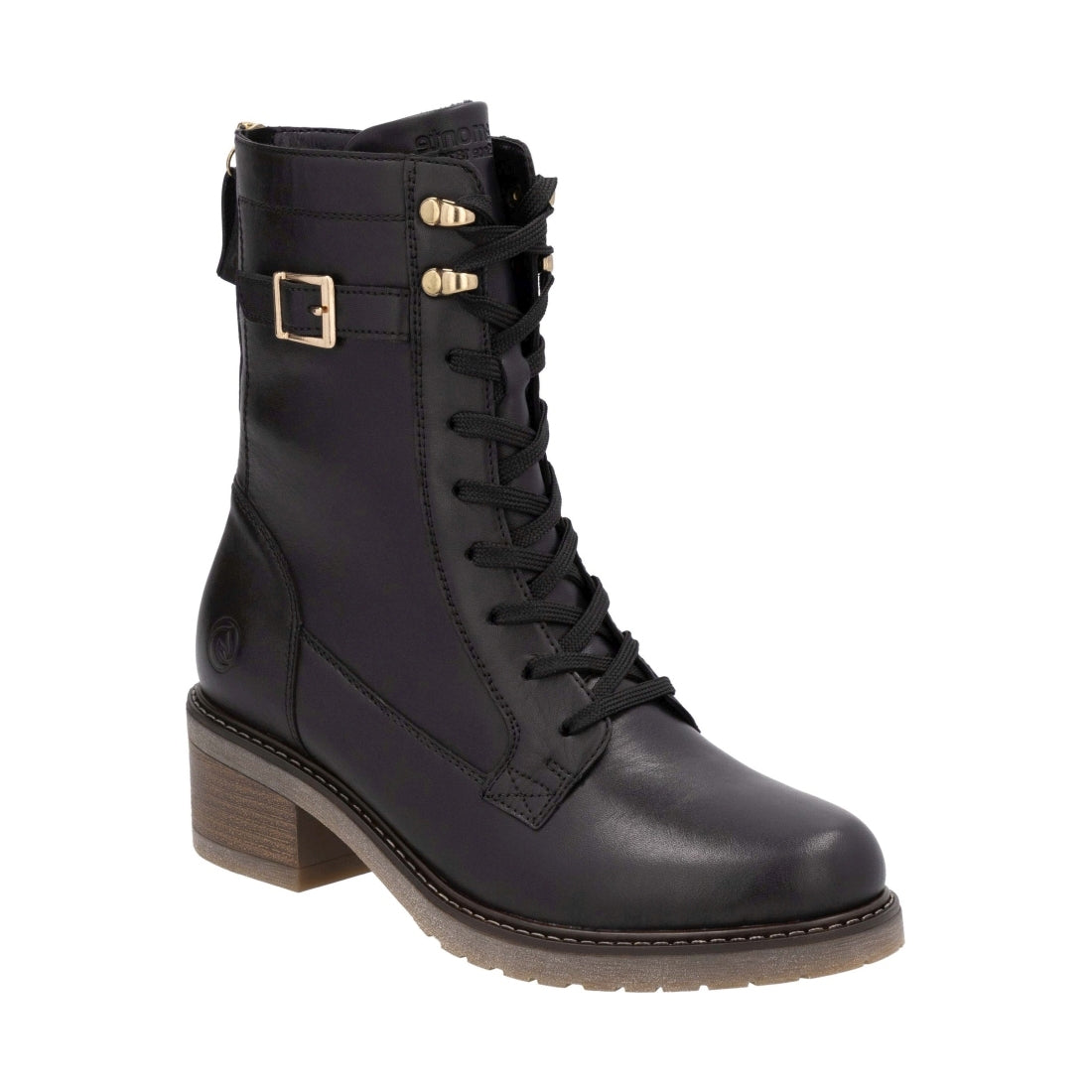 black casual closed ladies mid height boots