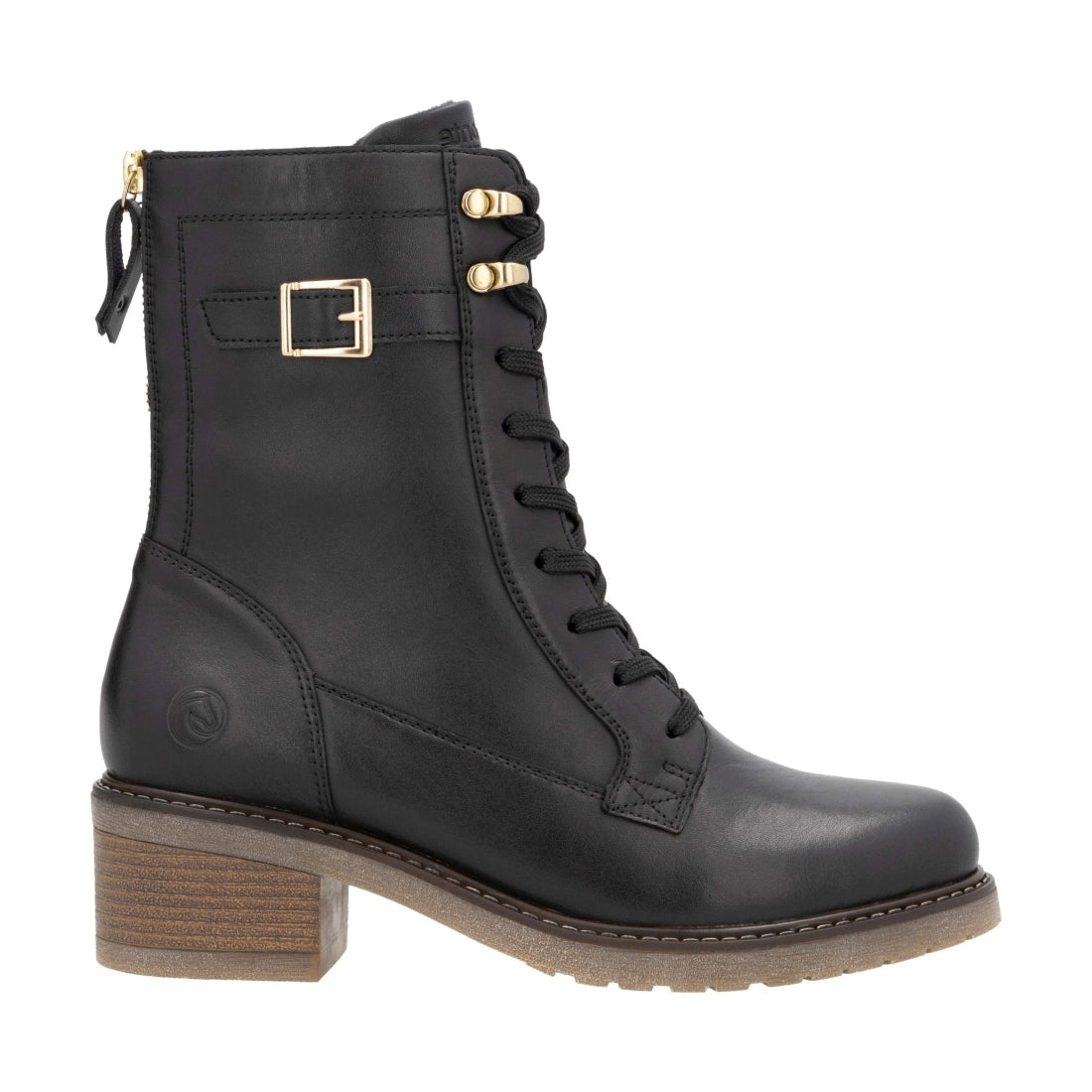 black casual closed ladies mid height boots