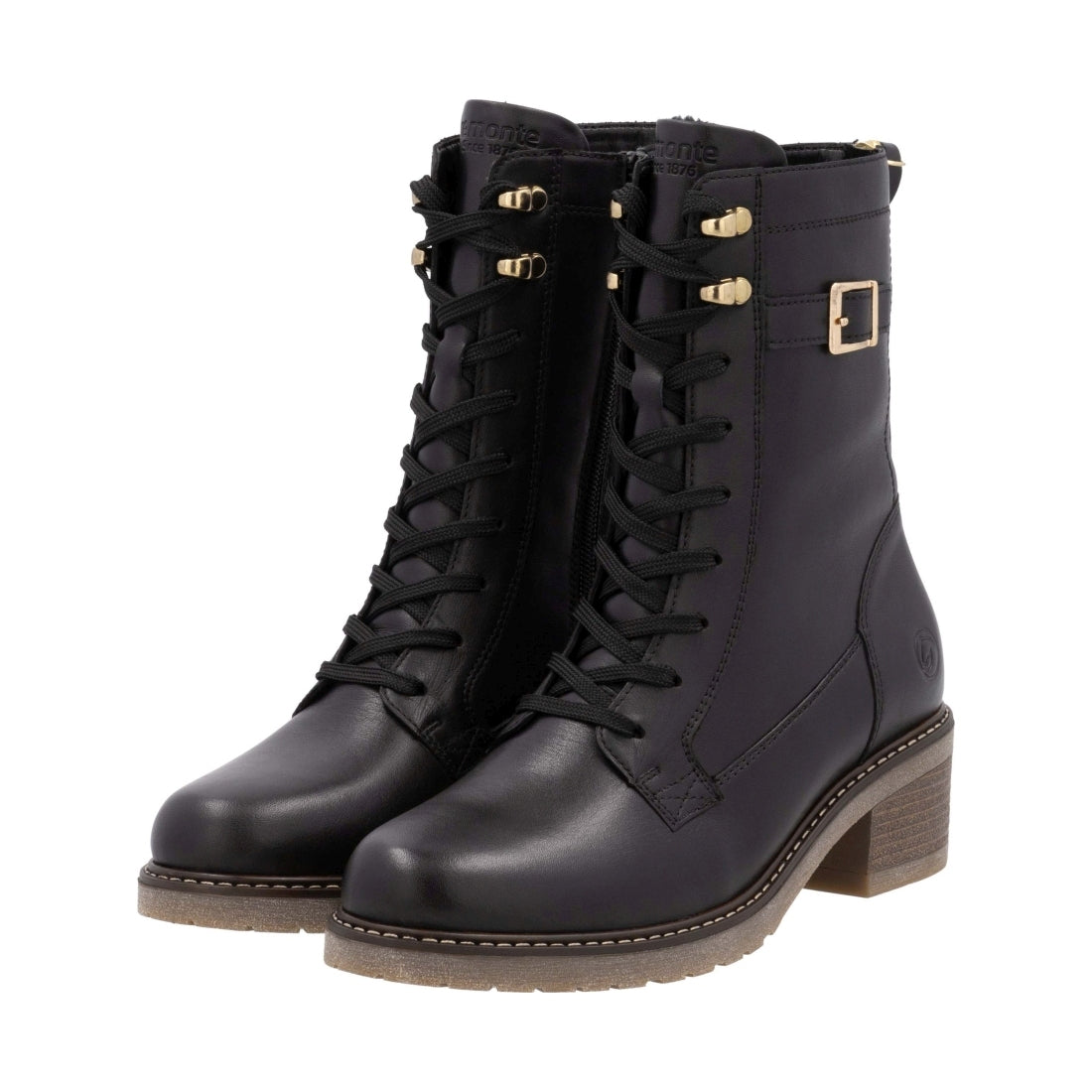 black casual closed ladies mid height boots