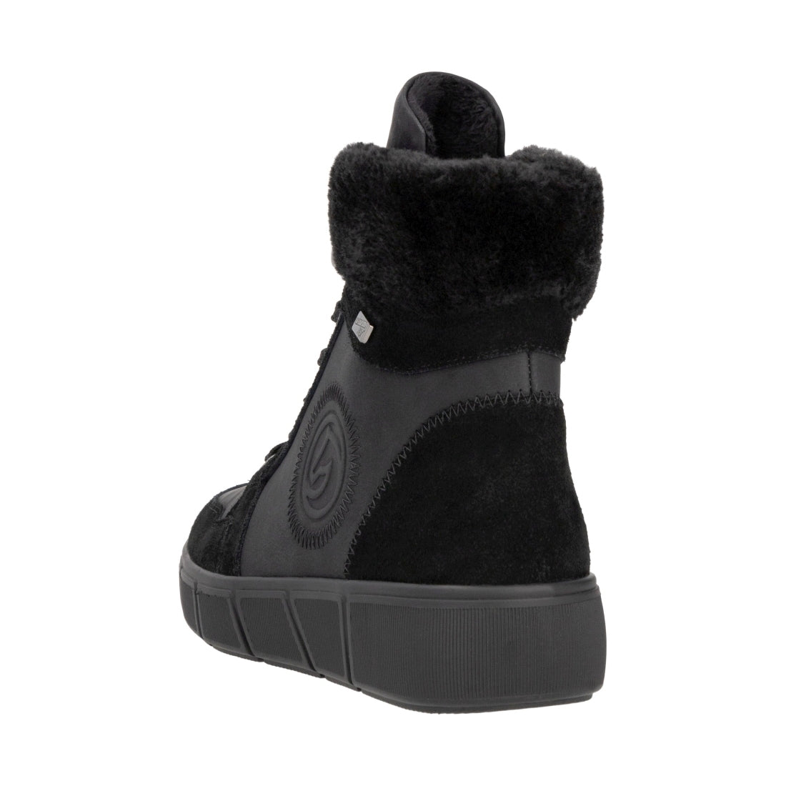 black casual closed ladies mid height boots