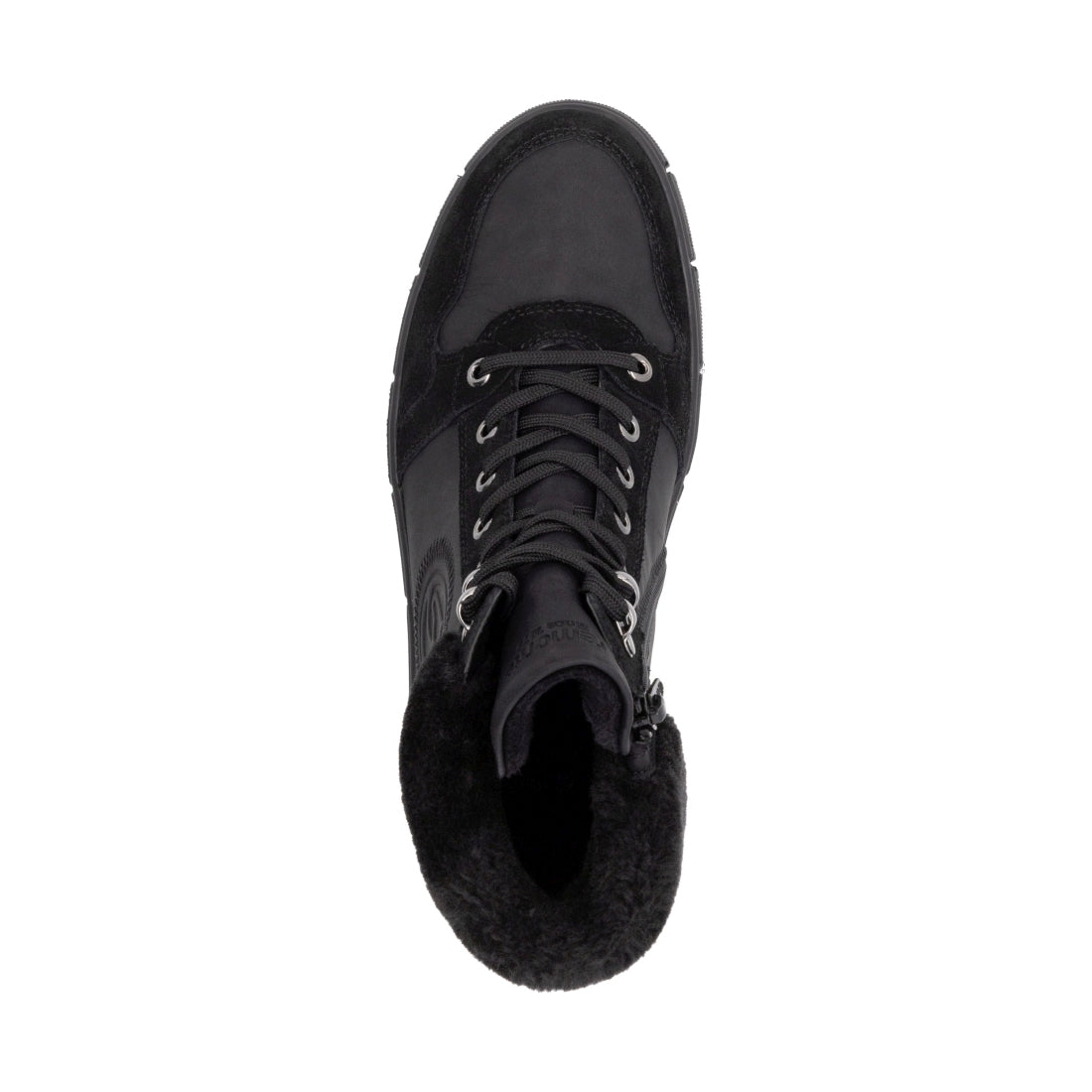 black casual closed ladies mid height boots