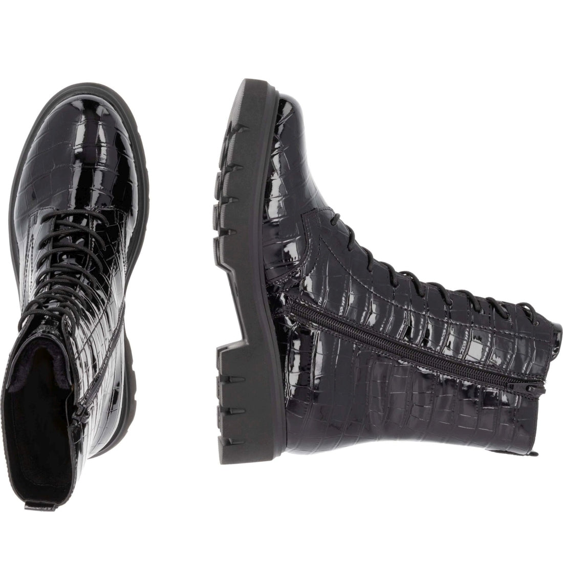 black casual closed ladies mid height boots