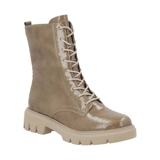 beige casual closed ladies mid height boots