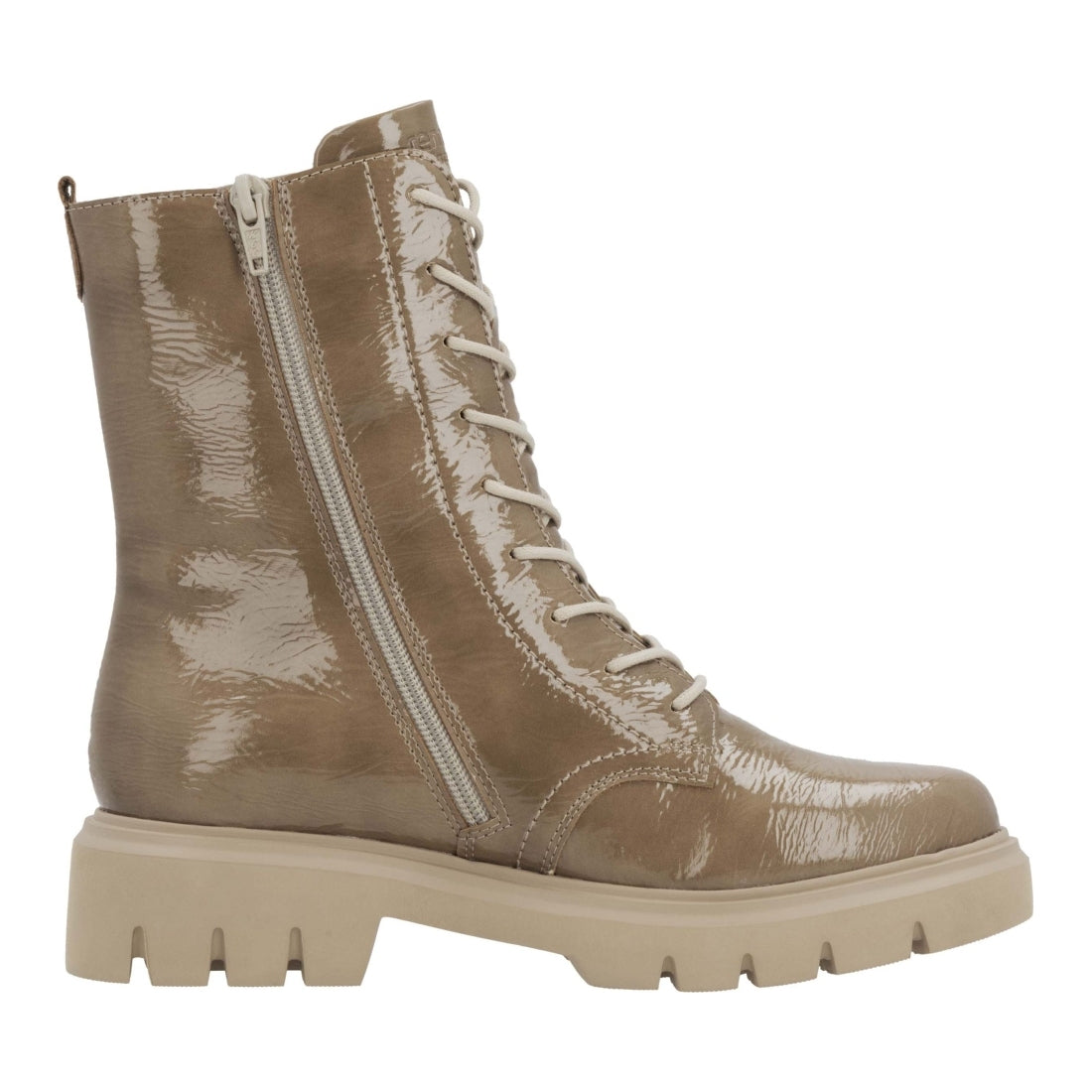 beige casual closed ladies mid height boots