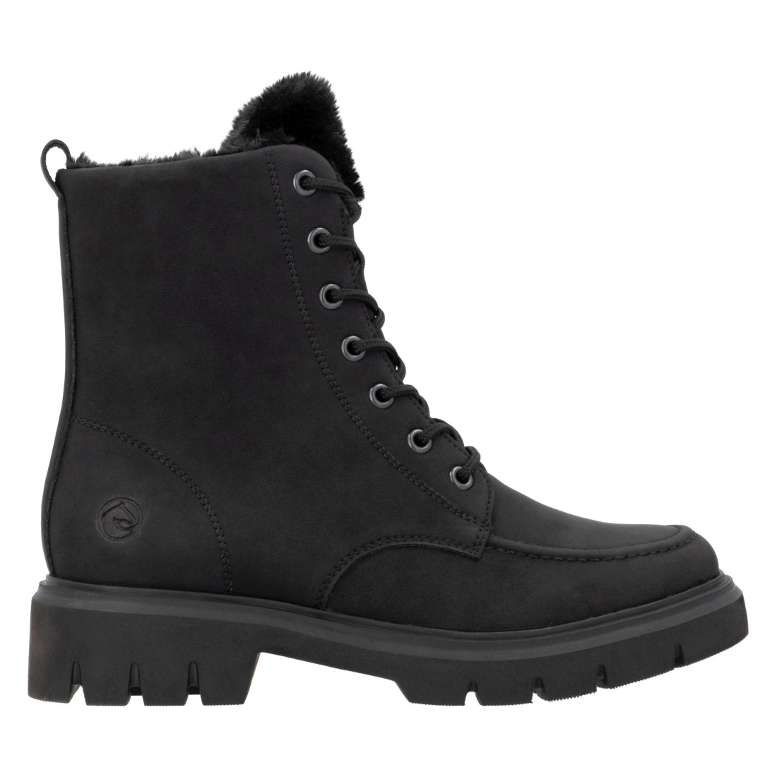 black casual closed ladies mid height boots