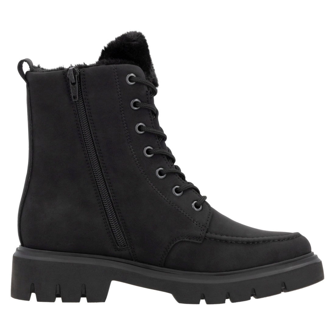 black casual closed ladies mid height boots