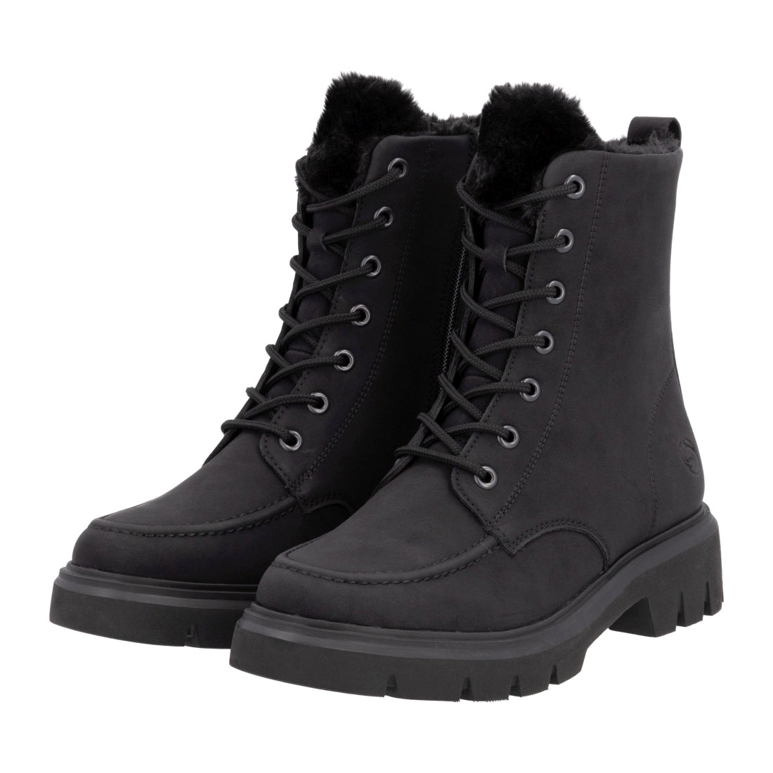 black casual closed ladies mid height boots