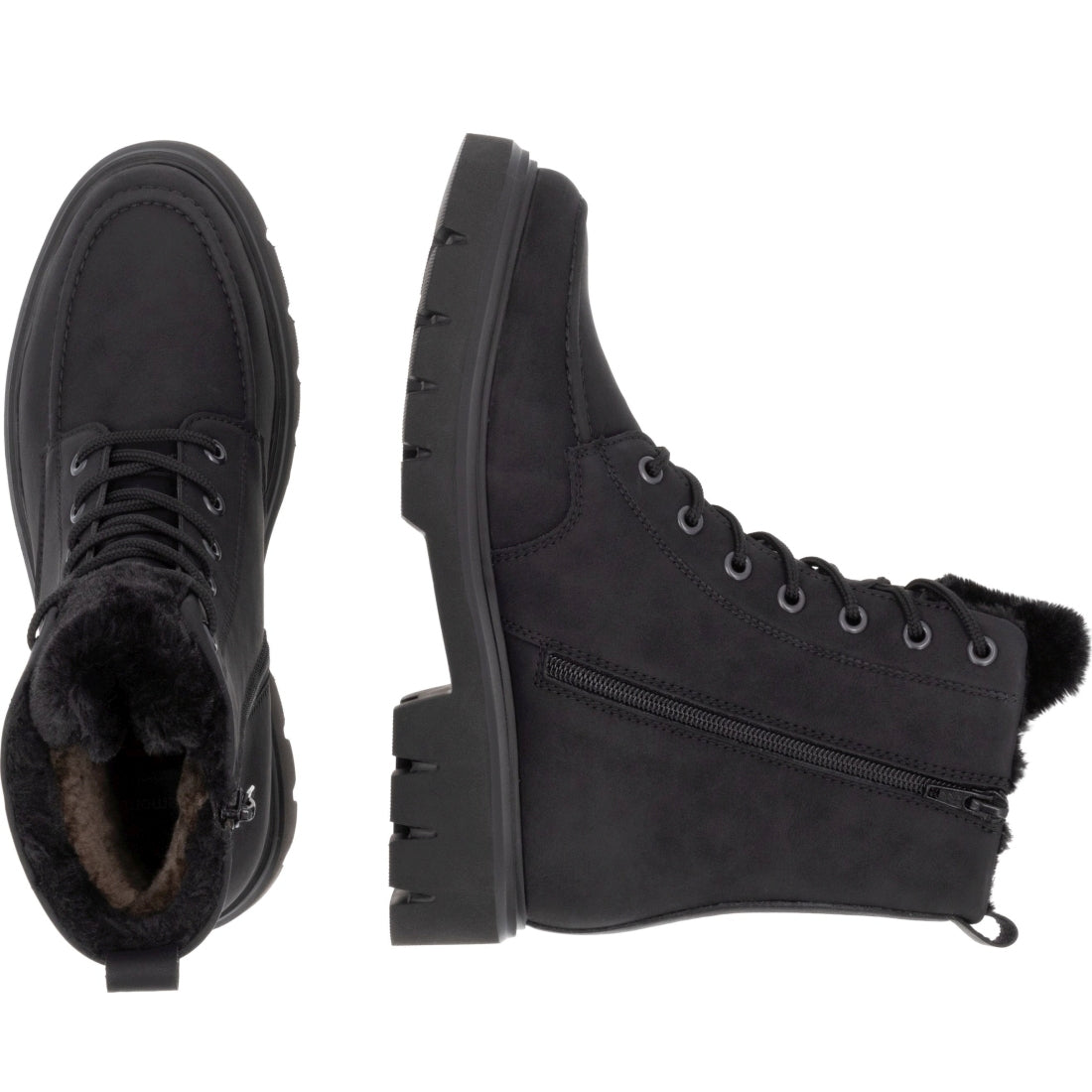 black casual closed ladies mid height boots