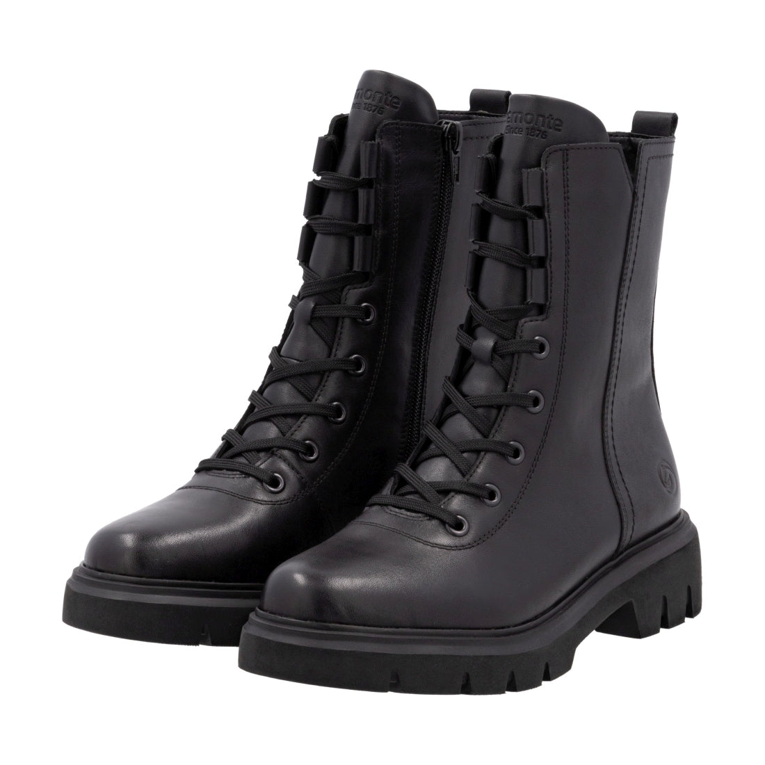 black casual closed ladies mid height boots