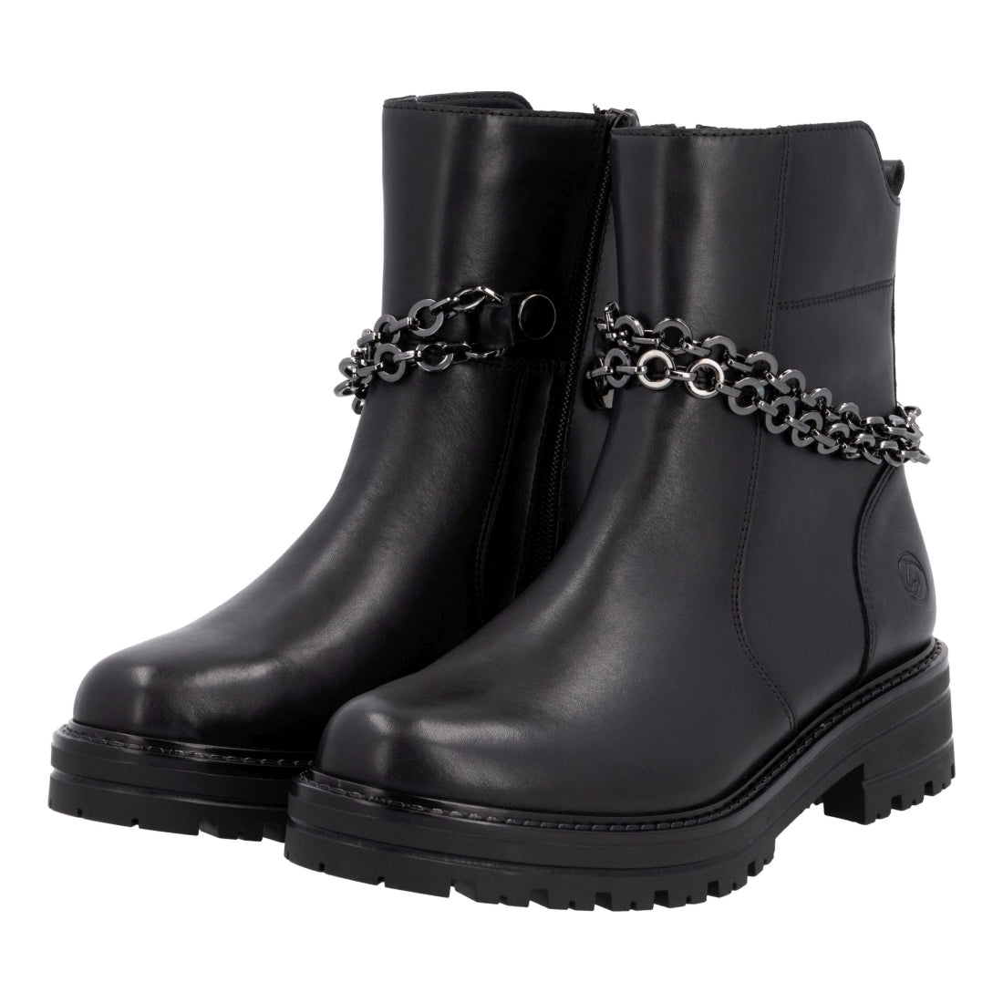 black casual closed ladies mid height boots