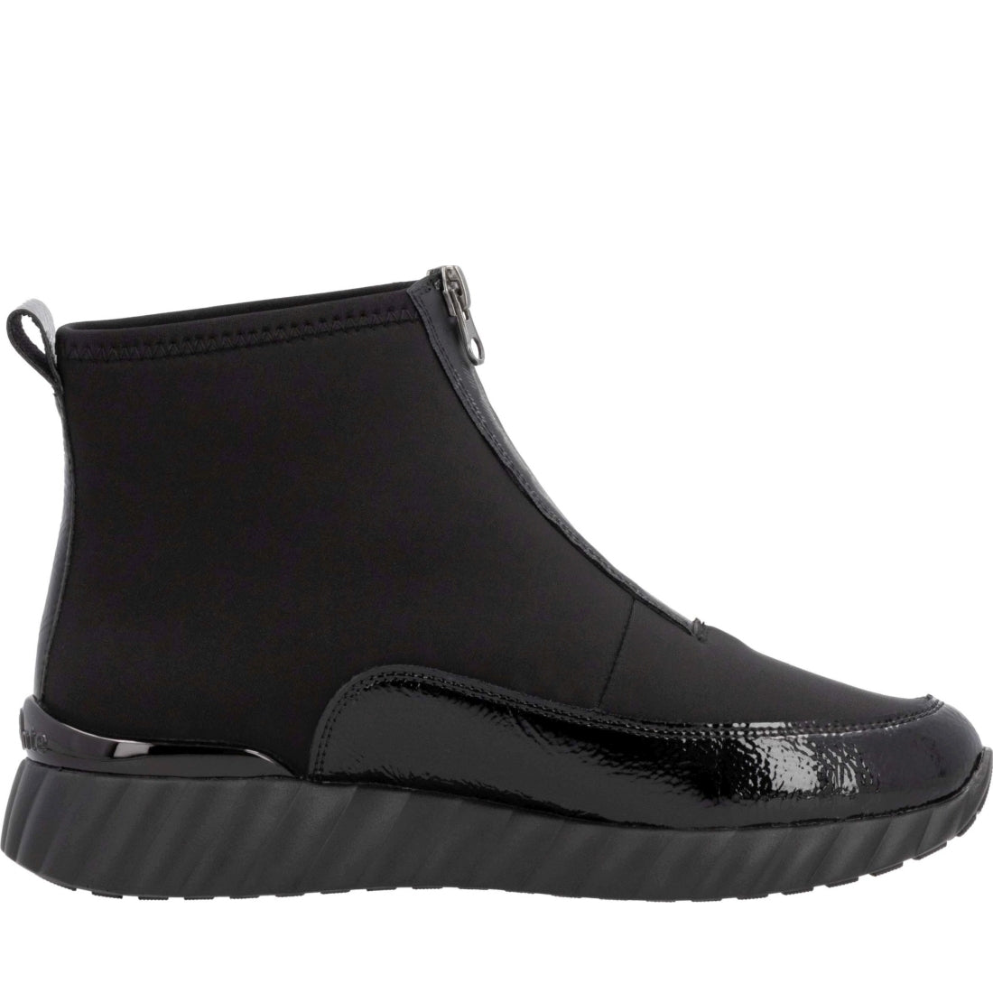 black casual closed ladies mid height boots