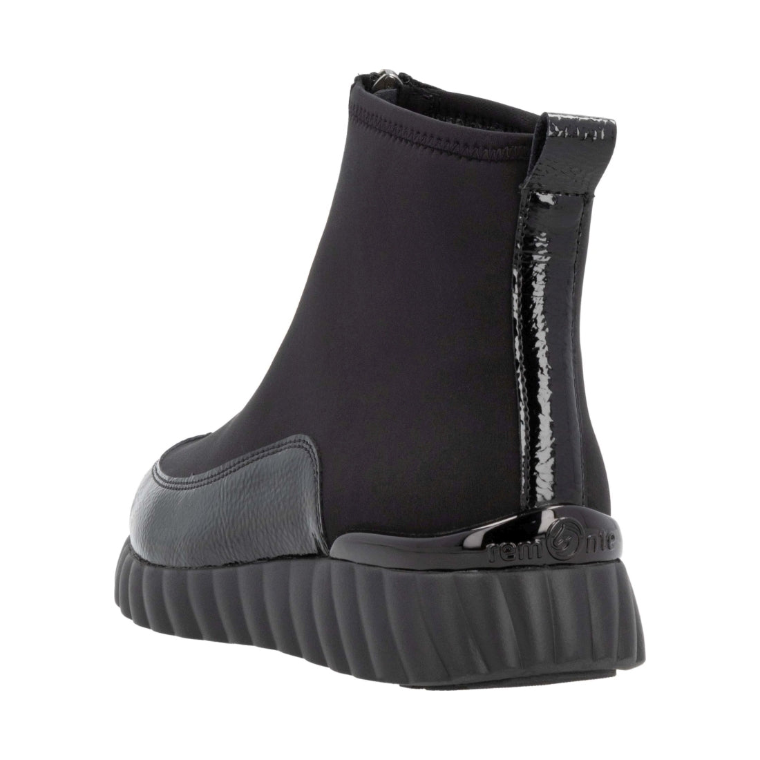 black casual closed ladies mid height boots