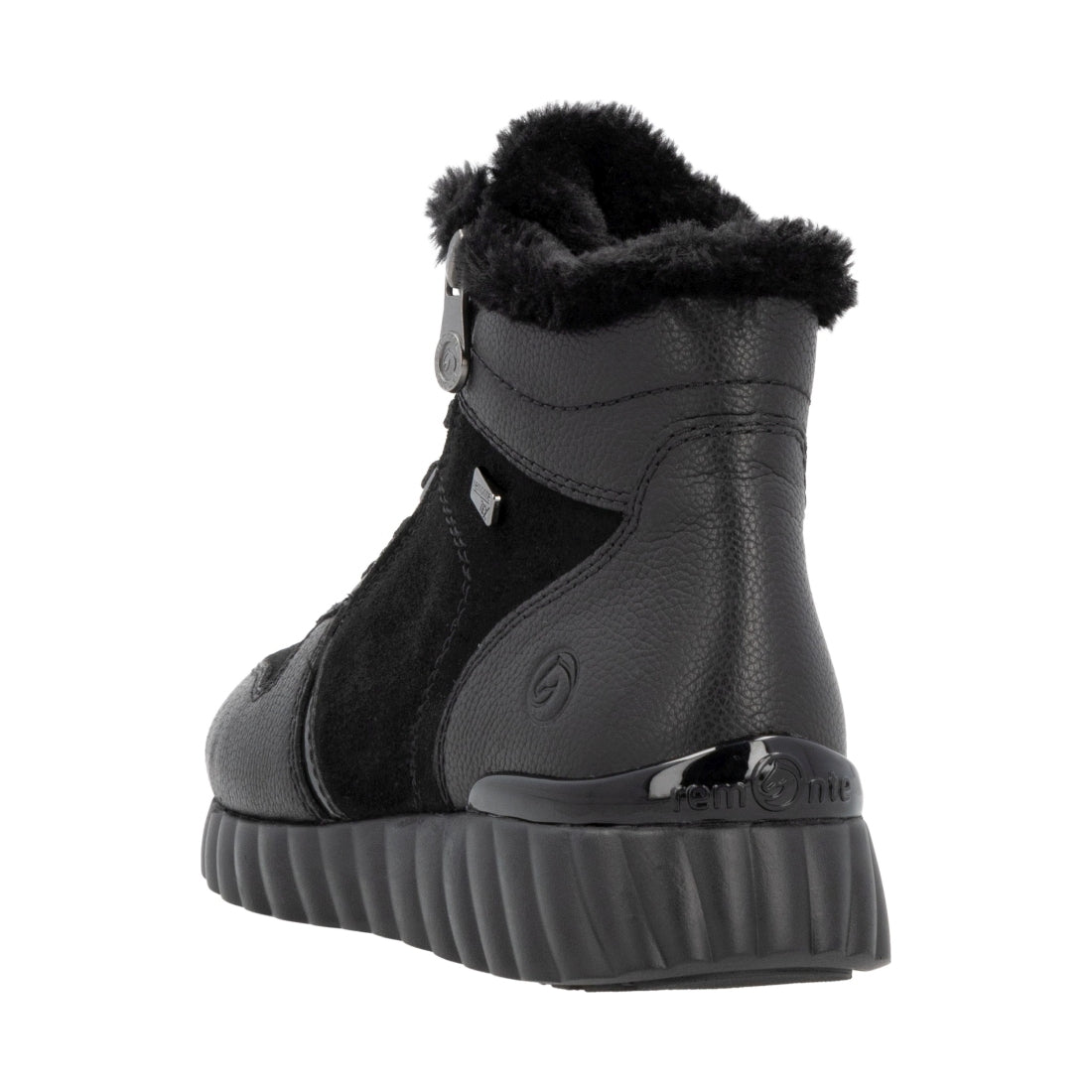 black casual closed ladies mid height boots