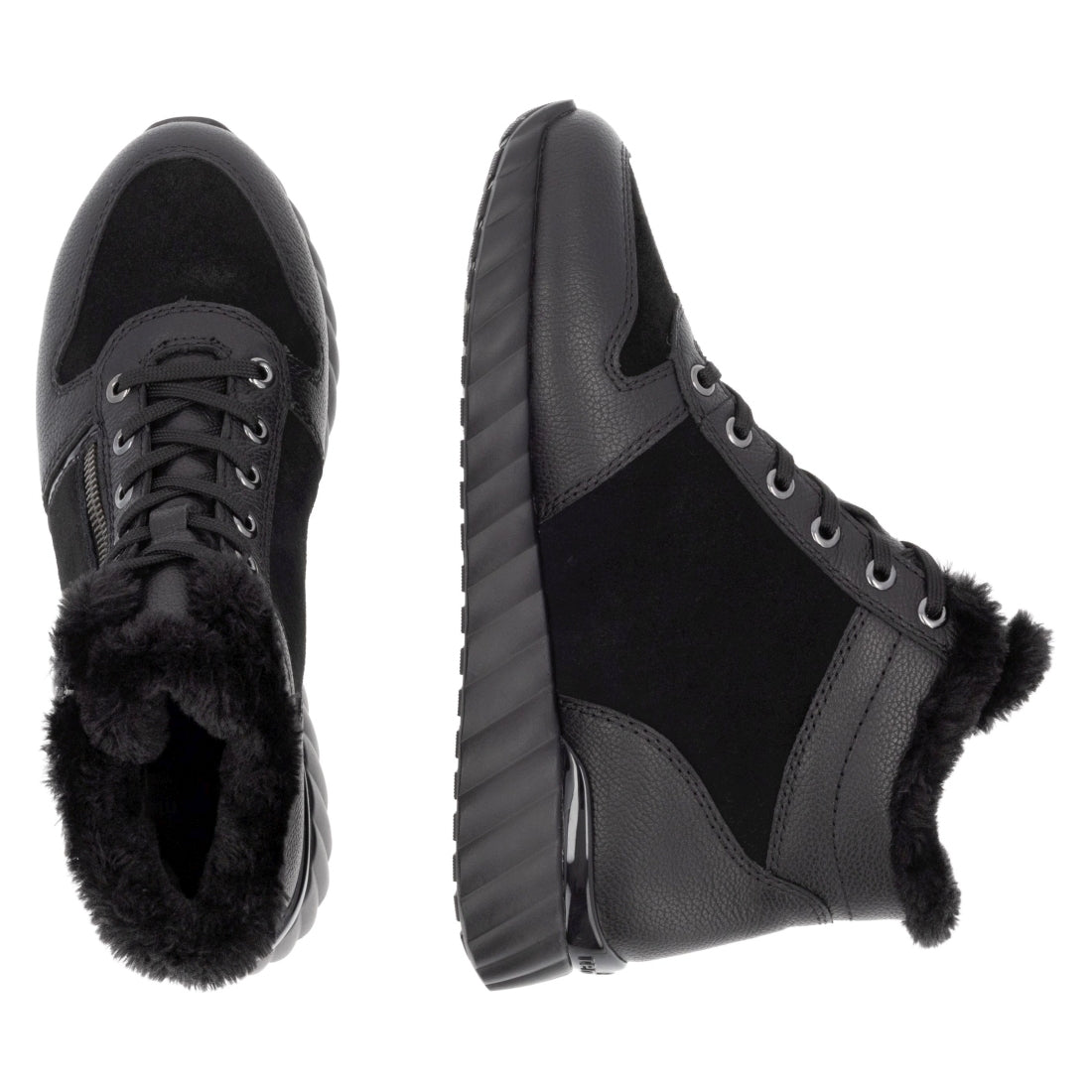 black casual closed ladies mid height boots