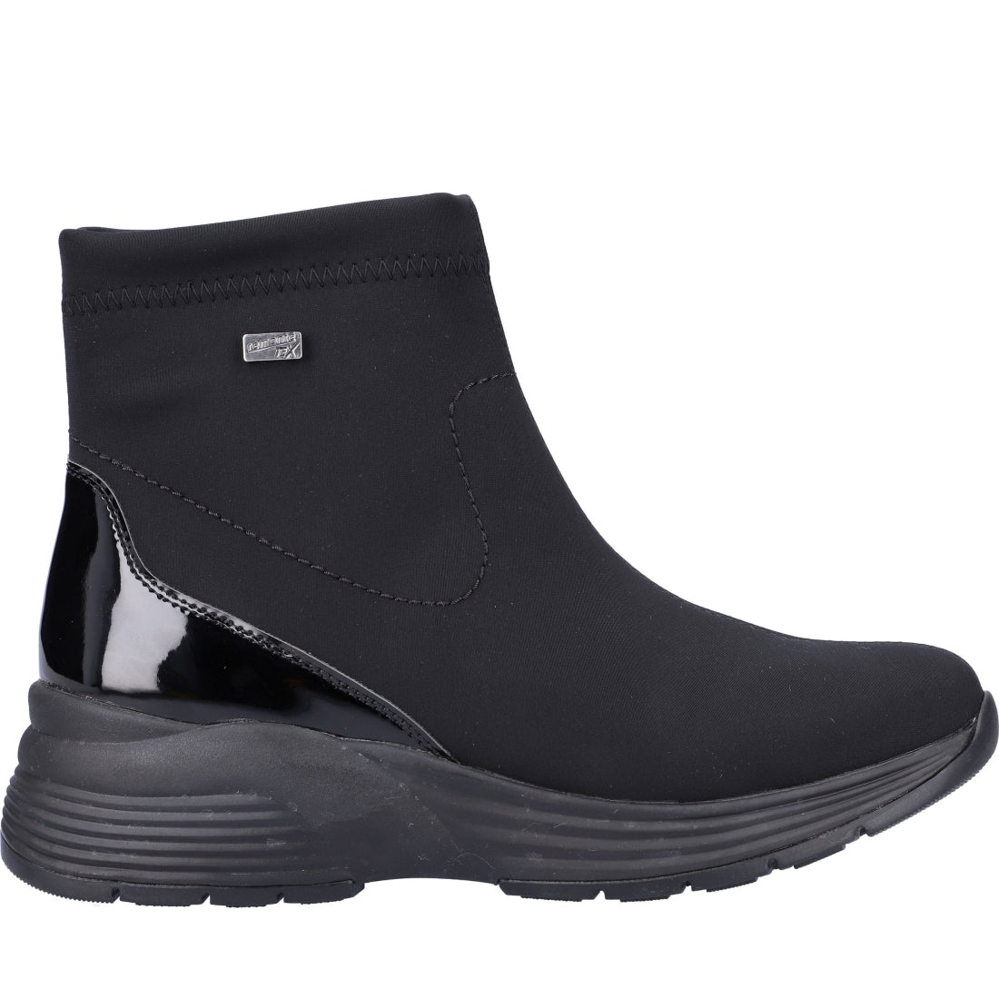 black casual closed ladies mid height boots