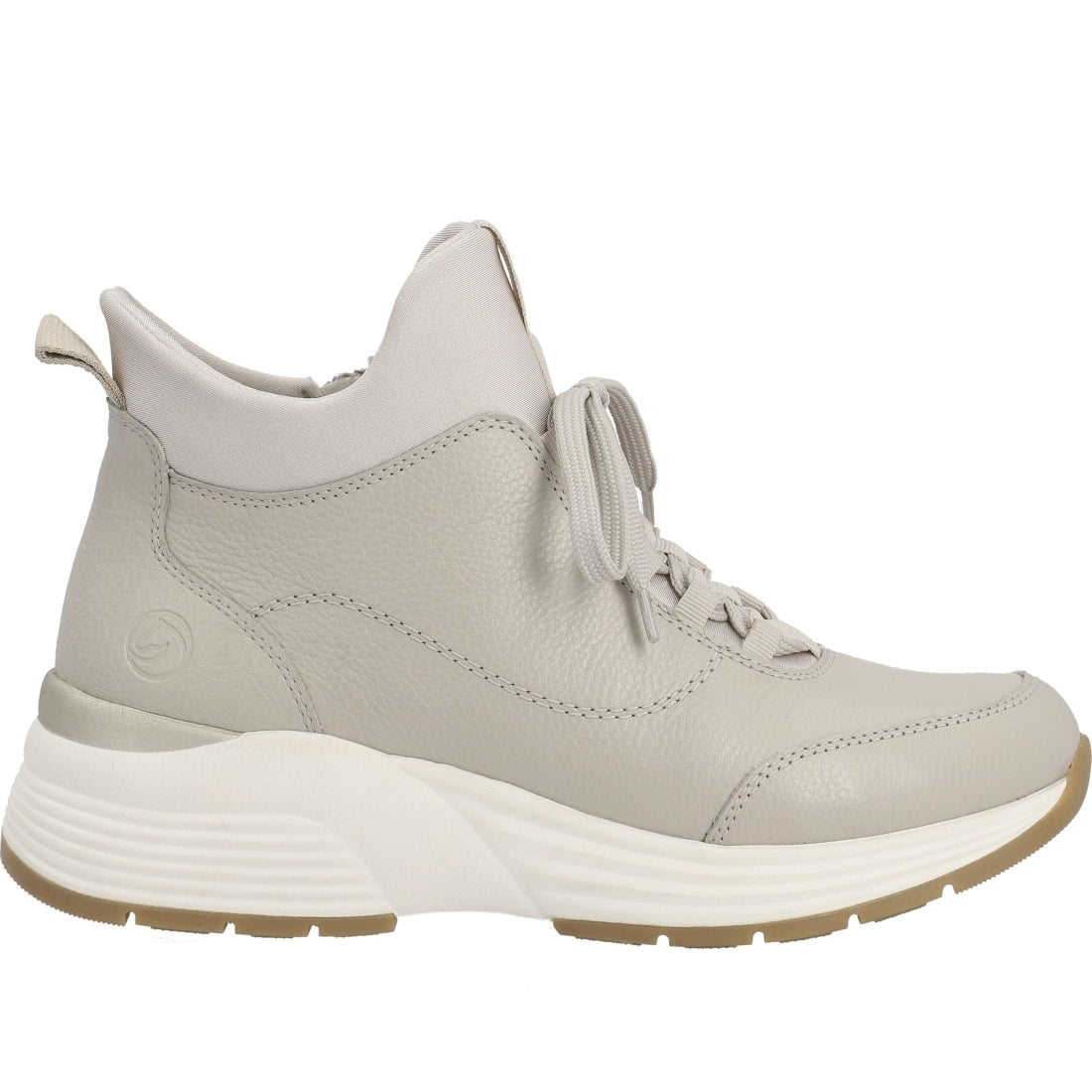 beige casual closed ladies mid height boots