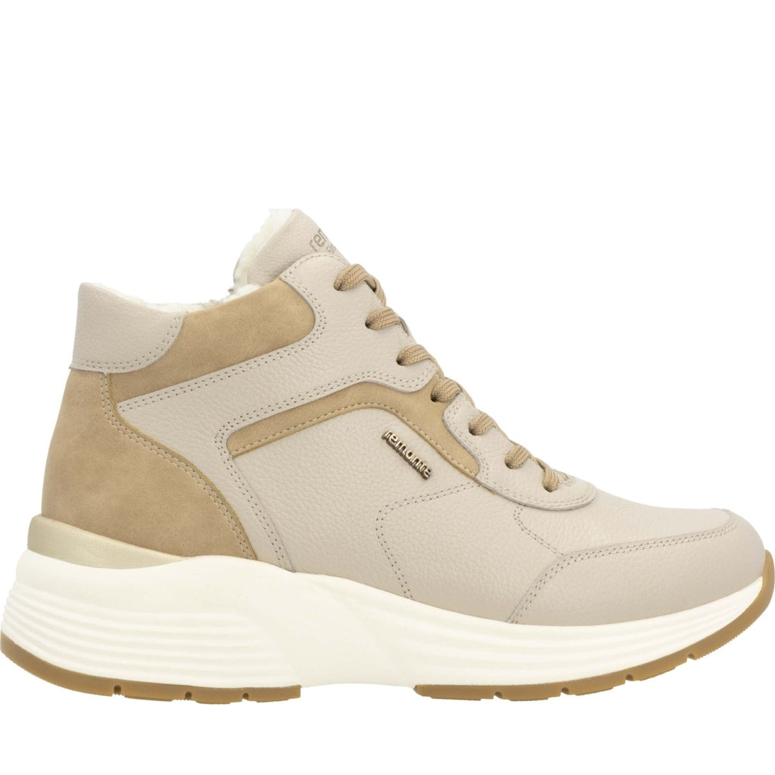 beige combination casual closed ladies short boots