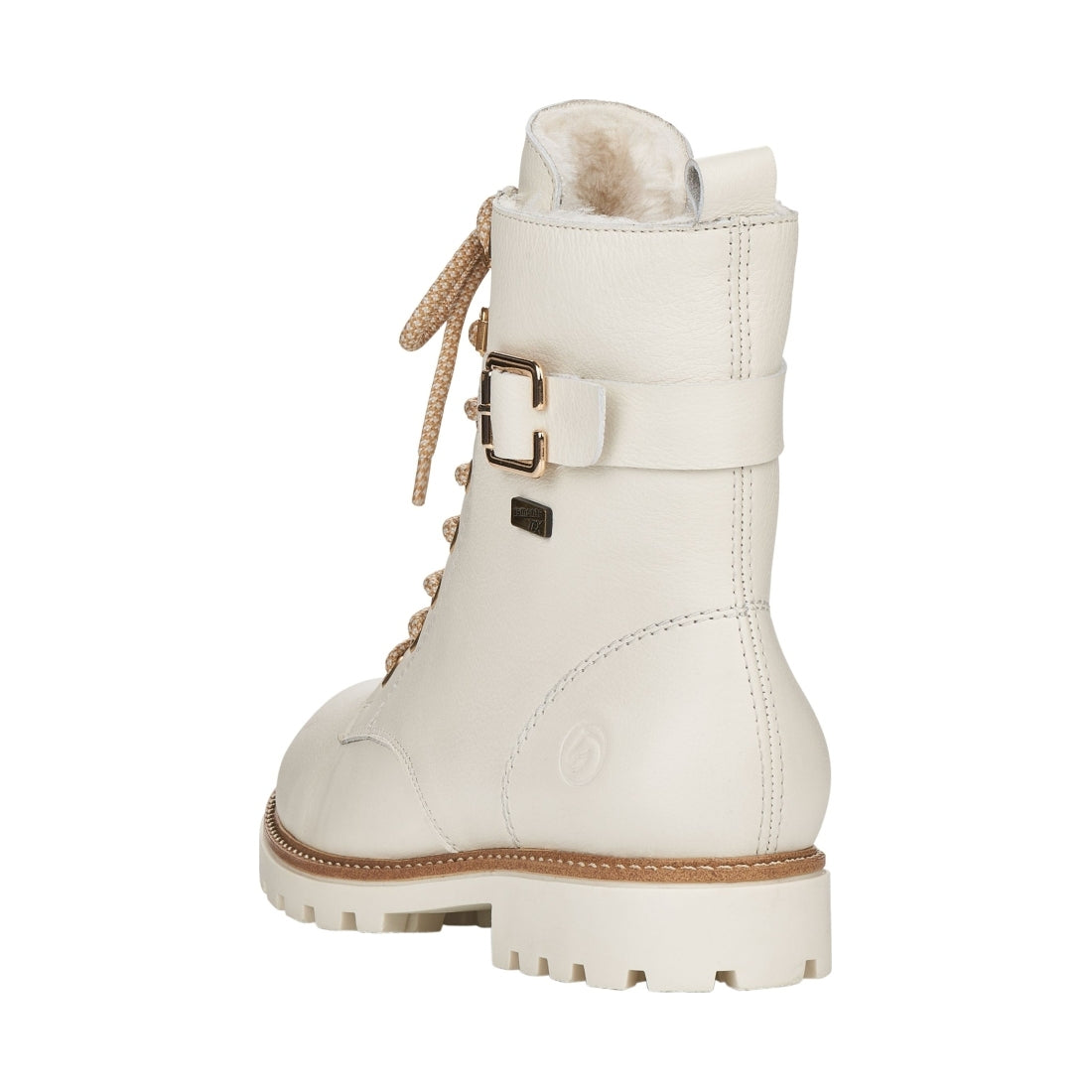 white casual closed ladies mid height boots