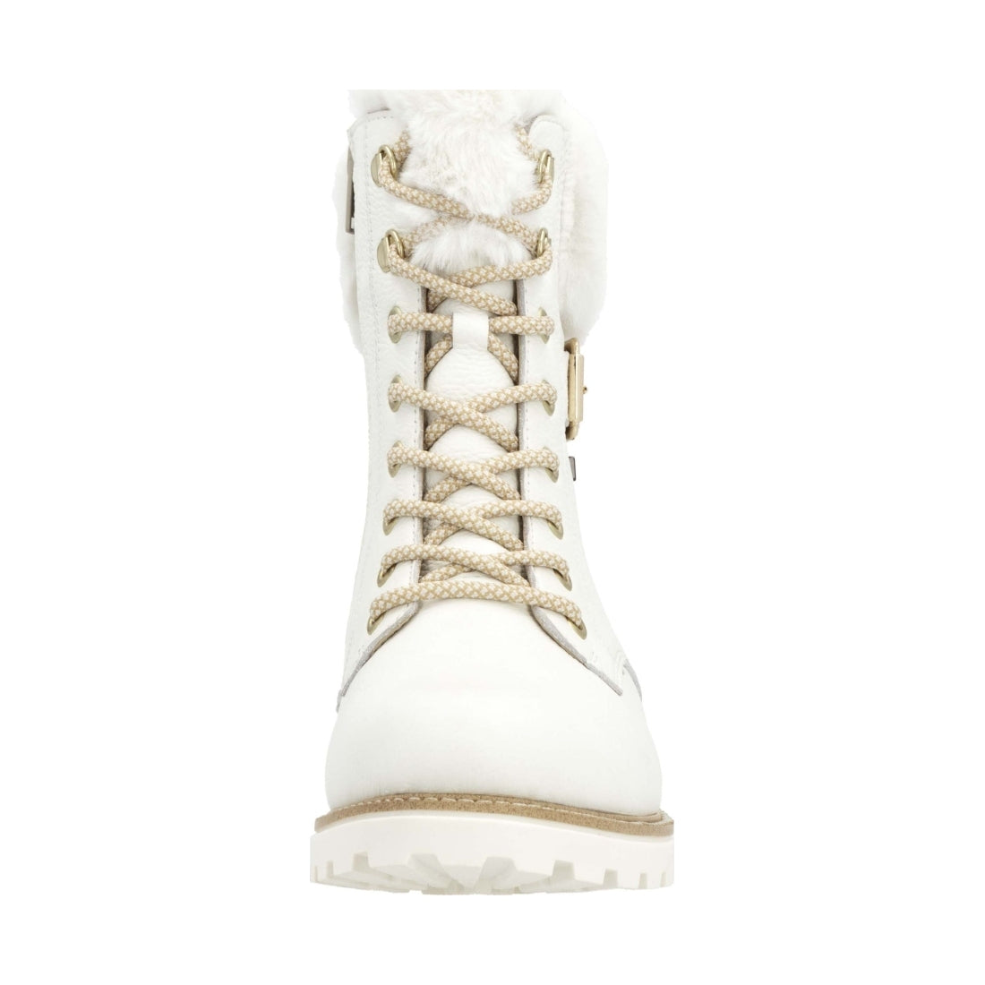 white casual closed ladies mid height boots