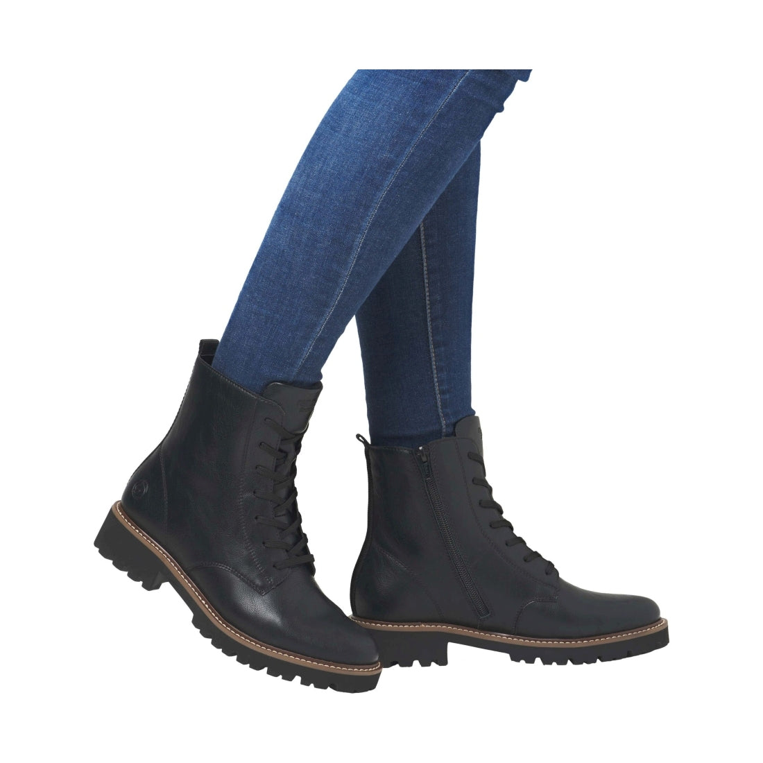 black casual closed ladies mid height boots