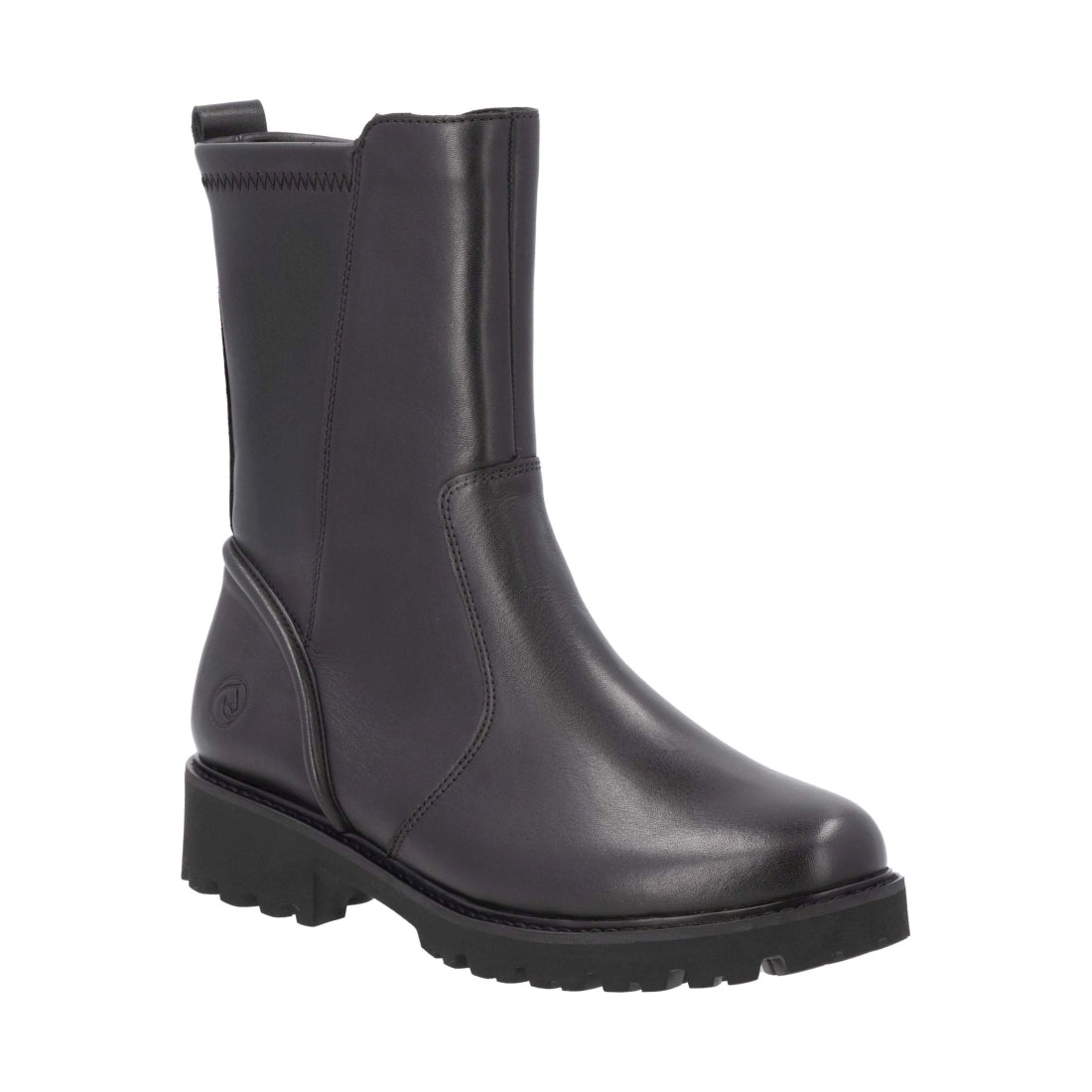 black casual closed ladies mid height boots