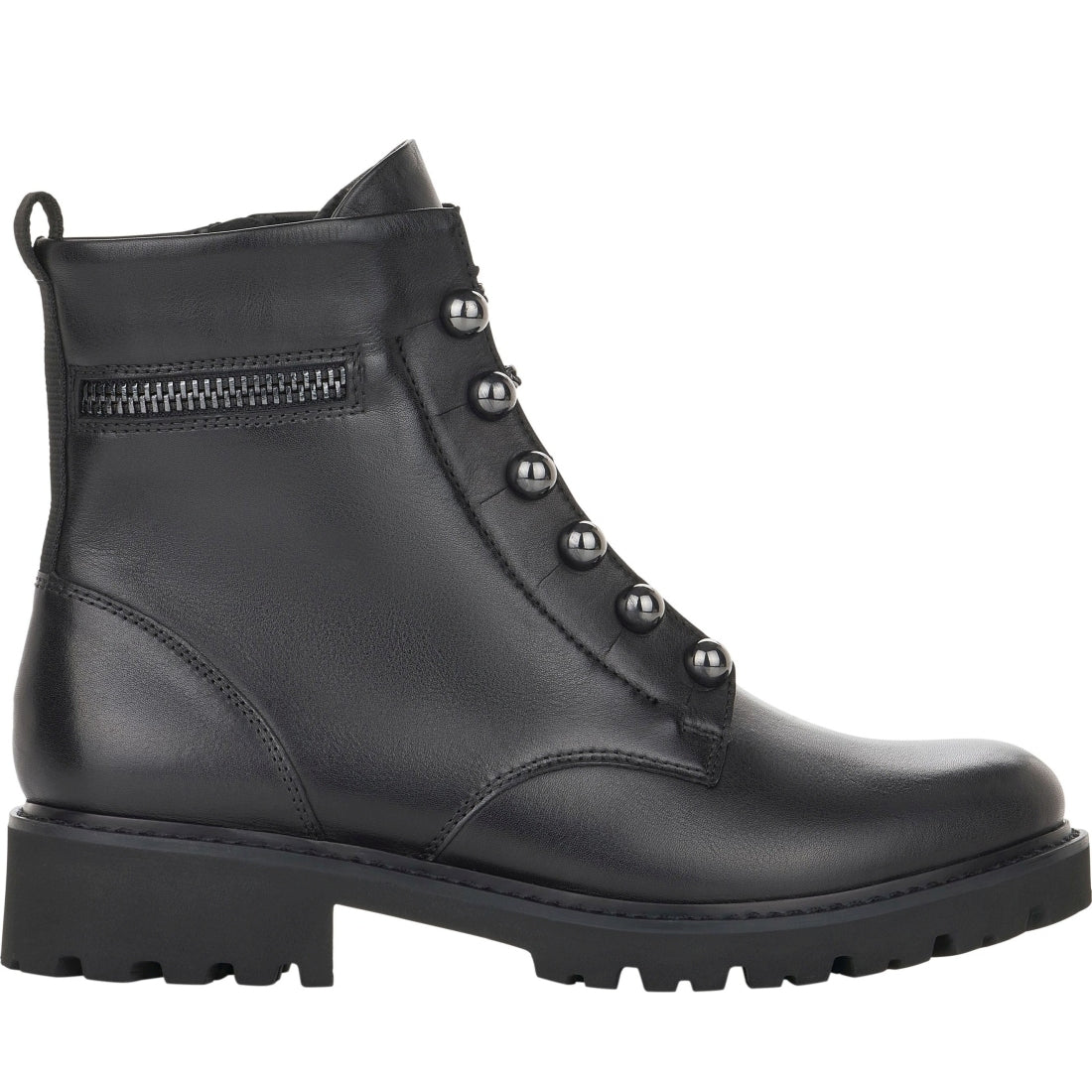 black casual closed ladies mid height boots