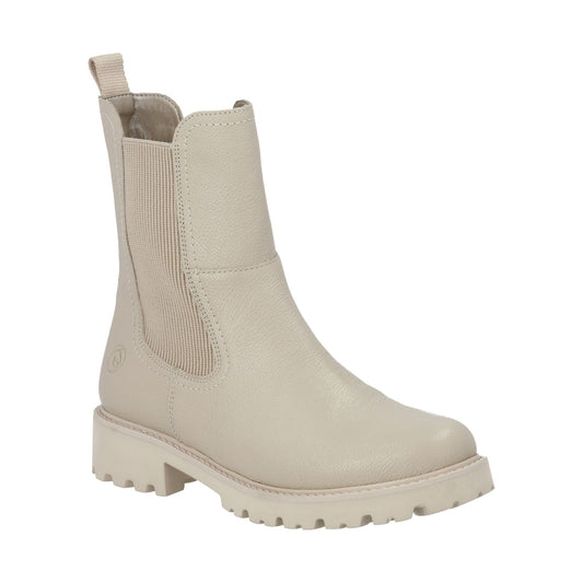 beige casual closed ladies mid height boots