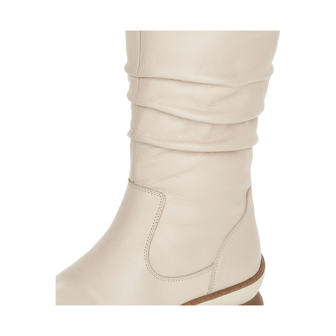 white casual closed ladies' boots