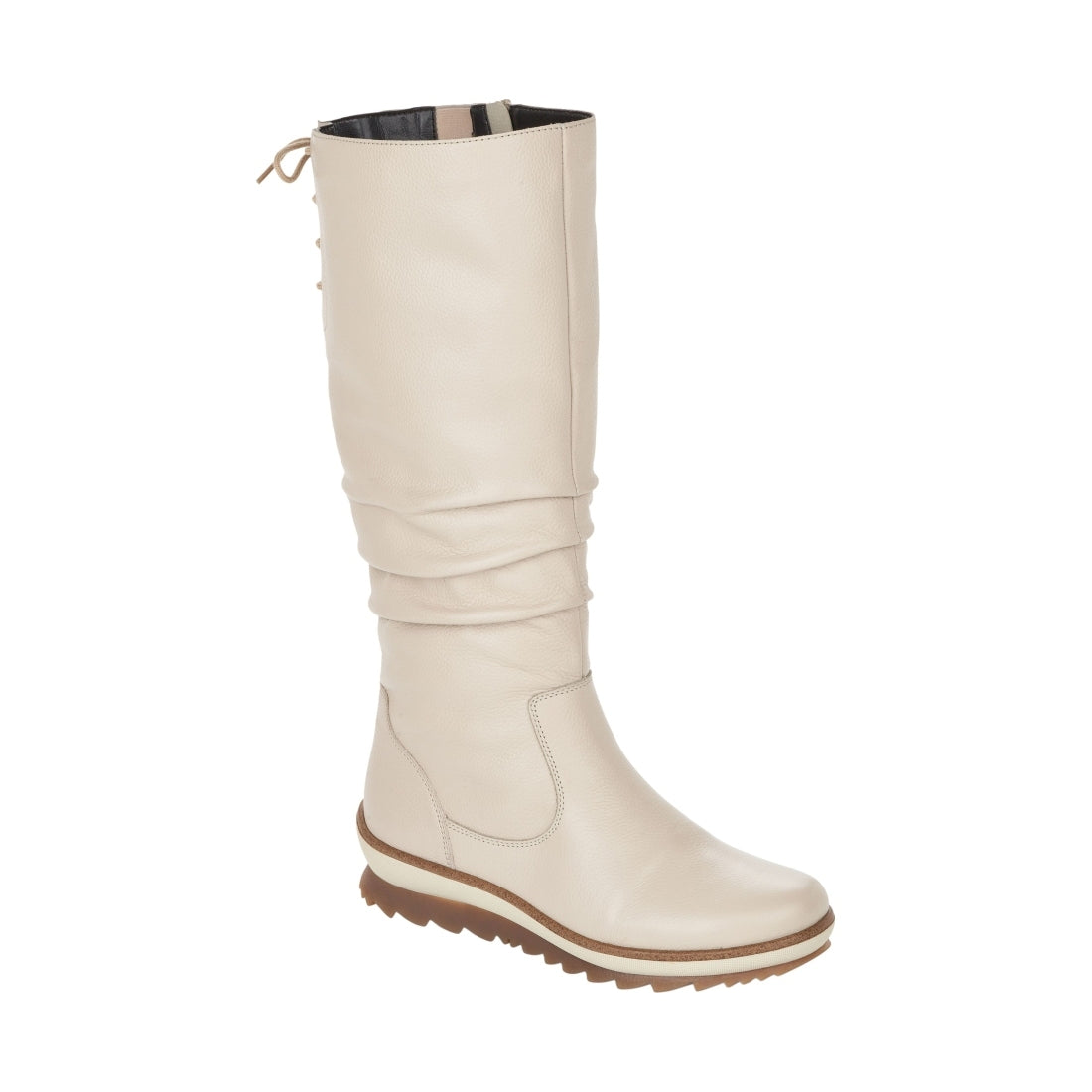 white casual closed ladies' boots