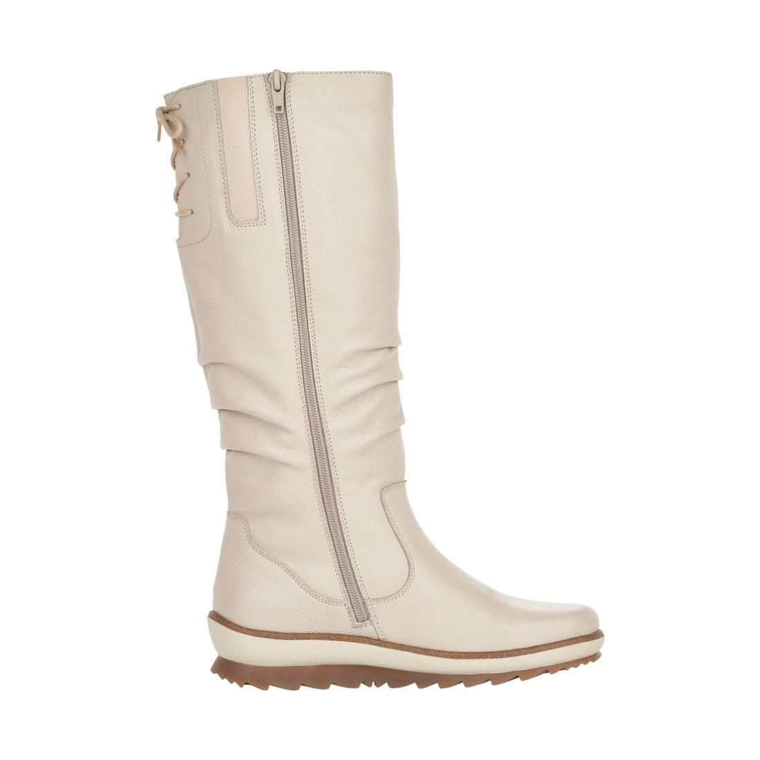 white casual closed ladies' boots