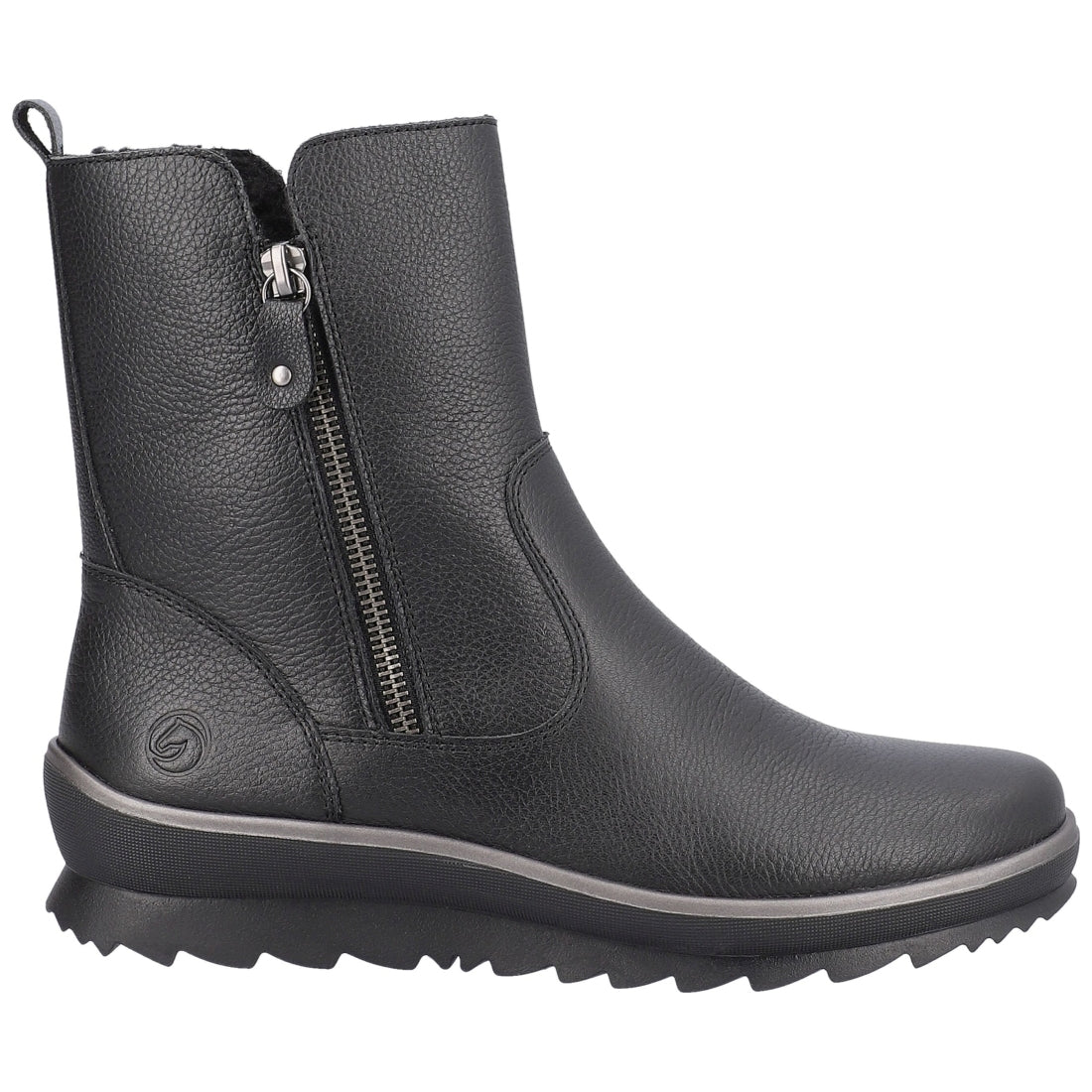 black casual closed ladies mid height boots